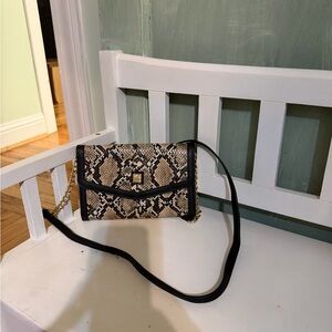 Anne Klein Black and Tan Crossbody Bag